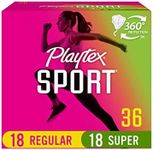 Playtex Sport Tampon Multipack, Unscented, 36-count Box (Pack of 2)