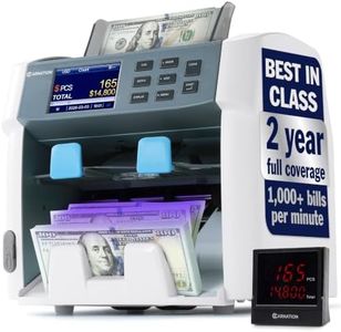 CARNATION Money Counter Machine – Cash Counting & Mixed Denomination Bill Counter, Portable Currency Detector, Counterfeit Bank Scanner, Dollar Sorter for Commercial, up to 1200 N/M, UV/MG/MT/IR/CIS