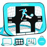 Jubilin Football Goal, 4 Modes Pop Up Football Goals for Kids, Foldable and Portable Soccer Goal net with Carry Bag, Football Training Equipment for Indoor, Outdoor, Football Gifts for Boys Girls-Blue