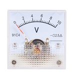 uxcell DC 0-10V Analog Panel Voltage Gauge Volt Meter 91C4 2.5% Error Margin