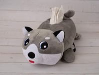 MOTOZOOP ® Car Tissue Holder Plush Animal Tissue Holder Hanging Tissue Holder Tissue Box Napkin Box Armrest Tissue Holder Headrest Tissue Holder Seat Tissue Holder Tissue Napkin Box Holder (Grey)