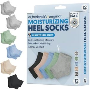 Dr. Frederick's Original Moisturizing Heel Socks for Cracked Heel Treatment - 6 Pairs - Socks for Dry Feet - Cracked Skin Repair & Overnight Hydration - Foot Care for Women & Men - Power Pack