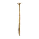 TIMCO Solo Chipboard & Woodscrews - Gold - 5.0 x 90 - Box of 100 - A Single Thread woodscrew mainly Used in Various Types of Timber and Man-Made Boards or into Masonry with The use of Plastic Plug