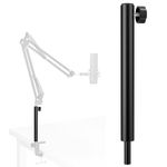 InnoGear Microphone Boom Arm Extension Tube Aluminum Alloy Mic Stand Extension Riser Desk Mount Mic Arm Extension Rod for Microphone Suspension Boom Scissor Arm Stand Holder