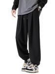 dockstreet Loose Baggy fit Joggers/Loose Yoga Pants/Casual Extra Baggy fit Lower Cotton for Men13324RRa-BagyFITmenJogrBlack 42