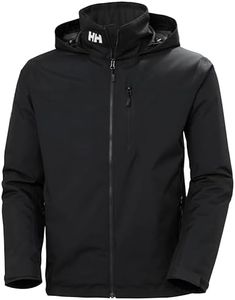 Helly-Hansen Crew Hooded Midlayer 2.0 Waterproof Jackets for Men with Insulated Windproof Sailing Fabric and Packable Hood, 990 Black - L
