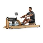 Flexnest Flexrower Plus Smart Bluetooth-Enabled Rower Rowing Machine, for Home Gym Workout with Classes from Trainers on Flexnest App - Black (Magnetic + Water + Friction Resistance)
