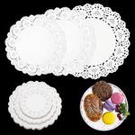 WINKIO 150PCS Paper Doilies, 3 Sizes Round Lace Paper Doilies, White Doilies for Food Tables Plates Home Hotel Party Wedding