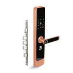 Geek Smart Lock E908, Smart Digital Door Lock, 5-in-1 Remote Unlocking Using Mobile App, Biometric Fingerprint Access, RFID Card, Passcode, OTP & Mechanical Keys (Rose Gold)