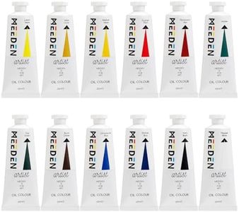 MEEDEN Artist Oil Paint Set - 12 Colours x 60ml Tubes - Art Supplies for Canvas Painting