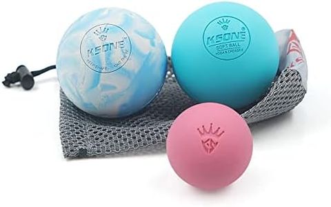 Lacrosse Massage Balls, Muscle Massage Roller Deep Tissue Balls Hard and Soft Massage Ball Set with Mini Ball and Mesh Bag.