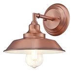 Westinghouse Lighting 63704 Iron Hill One-Light Indoor Wall Fixture, Washed Copper Finish