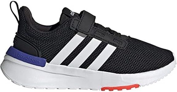 adidas Unisex-Baby Racer TR21 Running Shoe, Black/White/Sonic Ink, 5 Toddler