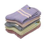 Killayox Women's Cotton Breathable Ankle Length Socks | Multicolor Comfortable, Anti Microbial Solid Color Socks For Women And Girls Combo of 5_Free Size