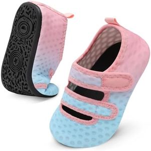 BARERUN Water Shoes for Kids Girls Water Shoes Quick Dry Barefoot Aqua Shoes Swim Beach Pool Shoes Non Slip Breathable Sandals Lightweight Summer House Slippers Lightblue 11-12