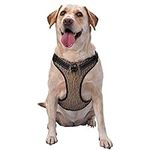 Brown Leather Pattern Dog Harness S