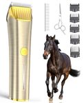 oneisall Horse Clippers,Low Noise Cordless Horse Grooming Kit for Horse Thick and Matted Long Hair