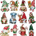 Fvviia 24pcs Christmas Gnome Wooden Hanging Ornaments,Gnome Wood Ornaments for Christmas Tree,Gnome Tree Decor Christmas Decoration