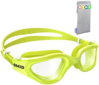 OMID Kids Swim Goggles, P2mini Lite Clear Lens Anti-Fog UV Protection Comfortable Swimming Goggles for Kids Age 6-14