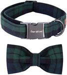 Unique style paws Dog Collar with Detachable Bow tie, Adjustable Dog Collars with Bow for Small Medium Large Dogs or Cats XXS-XL