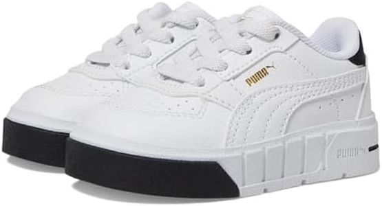 PUMA Cali Court Leather Alternate Closure (Toddler) White Black 10 Toddler M