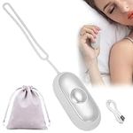 wimony Sleep Aids Device, Handheld Calming Sleep Aid Device, Microcurrent Sleep Aid for Calm Carry for Anxiety, USB Rechargeable, for Adults Relieve Insomnia, Relieve Stress (Silver)