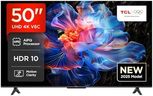 TCL 50V6C 50 Pouces Direct LED TV, 4K HDR TV, Smart TV Powered by Google (Dolby Audio, Motion Clarity, Compatible avec Google Assistant & Alexa, 2025 New Model)