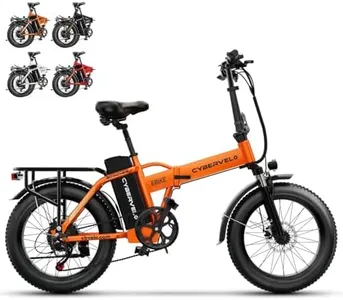 CBVELO 1000W Folding Electric Bike, 48V 20AH Large Removable Battery E Bike, 30+MPH, 80 Miles Max Range, 20" Fat Tire Electric Bike for Adults, Adult Electric Bicycles for Long Commutes