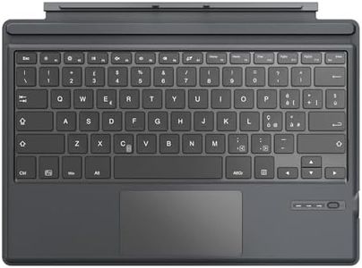 MoKo Tastiera Italiana per Microsoft Surface PRO 7 Plus/PRO 7/PRO 6/PRO 5/PRO 4/PRO 3, QWERTY Italian Tastiera Bluetooth con Batteria Ricaricabile Integrata Type Cover Bluetooth Keyboard, Grigio