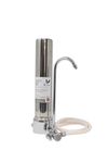 Doulton Drinking Water Filter Tap - 10” D-CS & Biotect Ultra Ceramic Countertop Water Filter System for Home Reduces Contaminants - Chrome Finish | Portable Water Tap Filter with Ceramic Candle