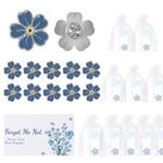 Yuecda Memorial Pins Bulk Celebration of Life Funeral Favors Includes Forget Me Not Flower Lapel Pin Brooches Memorial Poem Cards Organza Bags Memorial Gift for Loved Ones (20)