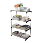 LOTSPEK Children Book Rack 4 Layer Bookshelf for Home Library, Book Stand| Books Stand Book Shelves 4 Layer Metal Rack Home Library, Book Stand, Books Rack for Study Room, Bookshelf