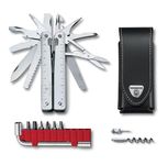 Victorinox Swiss Tool X Plus Swiss Army Knife, Large, Multi Tool, 37 Functions, Locking Blade, Case, Silver