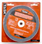 Task Tools T35645 6-Inch by 1-Inch Aluminum Oxide Bench Grinding Wheel, 80 Grit, 1-Inch Arbor