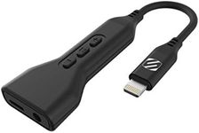 Scosche I3AAP StrikeLine Headphone Adapter with Female 3.5mm Aux Input and Charging Port for Apple Lightning Devices, Black