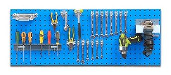 Plantex Metal Pegboard for Garages/Tool Organizer for Workshop/Tool Storage Board/Hanging Tool Pegboard – 120 x 45 cm