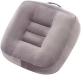 MHRZDSH Extra Thick Seat Cushion, Large Chair Cushion Booster for Office Chair to Rise Height, Velvet Cover with Handle and Anti-Slip Bottom, PP Cotton Filling - Relieves Back Pain - 18"X16"X6" Grey