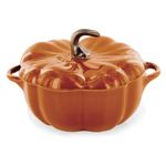 STAUB 0.5-qt Petite Ceramic, Oven & Stove Safe up to 572°F, Pumpkin Dish, Baking, Candy Dish, Burnt Orange