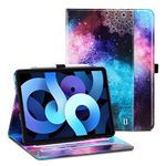 ULAK Case Compatible with iPad Air 10.9-Inch (4th gen 2020/5th gen 2022) with Pen Holder & Card Holder, Premium PU Leather Cover, Auto Sleep/Wake Up Smart Cover for iPad Air 4th/5th, Mandala