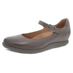 Dansko Womens Marcella Mary Jane - Comfort Shoes, Arch Support, adjustabale Strap, Taupe, 6.5-7