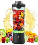 Cornesty 20 Oz Portable Blender Personal Size Blender for Shakes and Smoothies with 6 Blades 150W Mini Blender Waterproof USB Rechargeable Handheld Blender Cup for Travel Sports Home Office (Black)