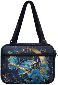 Generic Moon Butterfly Bible Tote Bag Bible Cover Case for Women Large Bible Bag with Shoulder Strap Zipper Church Bag with Pockets Christian Friendship Gifts for Women Friends Unique, Medium