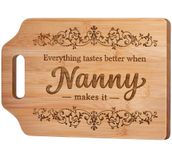 Giftasy Nanny Gifts, Nanny Birthday Gifts, Unique Handmade Engraved Cutting Board, Kitchen Gifts for Nanny from Grandchildren, Presents for Nanny on Birthday Christmas Mothers Day