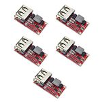 JZK 5 Pcs 6-24V 24V 12V to 5V 3A USB Step Down Module DC-DC Converter Buck Module, Efficiency 97.5% Car USB Mobile Phone Charger DIY Module