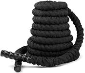 Battle Rope, 50mm/2 Inch Diameter Heavy Battle Exercise Training Rope, 12.19m /40ft Length Workout Rope Fitness Rope for Home Gym Muscle Building Cardio Workout, Black