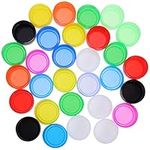 Plastic Bottle Caps Colorful Bottle Protection Lids for Kindergarten DIY Craft Projects Scrapbooks 100pcs