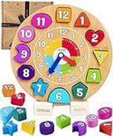 Jaques of London | Montessori Toys for 1 Year Old | Wooden Toy Teaching Clock | Learning Clock for Kids | Educational Toys for 2 Year Olds | Wooden Toys for 1 Year Old