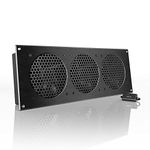 AC Infinity AIRPLATE S9, Quiet Cooling Fan System 18" with Speed Control, for Home Theater AV Cabinet Cooling