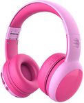 gorsun Kids Bluetooth Headphones with Microphone,Toddler Wireless Headsets with 85dB Volume Limited Hearing Protection,Stereo Over-Ear Headphones for Boys and Girls (Pink)