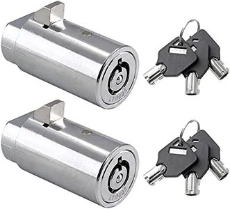 Bonsicoky 2 Set Vending Machine Lock and Key (Keyed Alike), High Security Tubular Keyway Soda Machine Locks